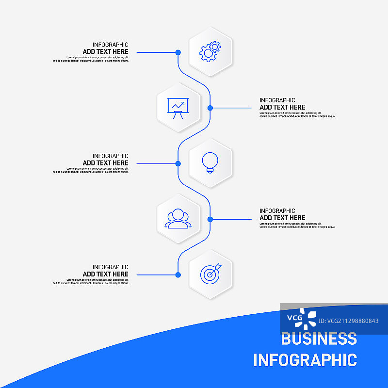 商业信息图表模板布局设计图片素材