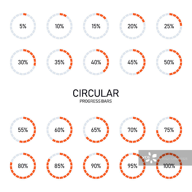 圆形未来科技进度条合集图片素材