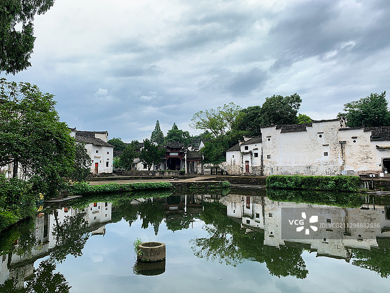 清新小村落-诸葛八卦村图片素材