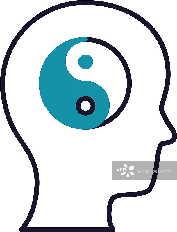 心理健康概念：阴阳符号图片素材