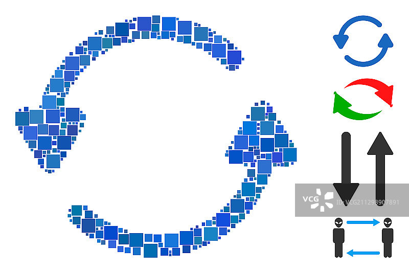 方块更新图标拼贴图片素材