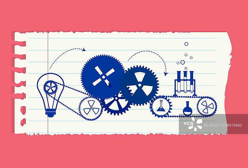 纸上的科学教育示意图图片素材