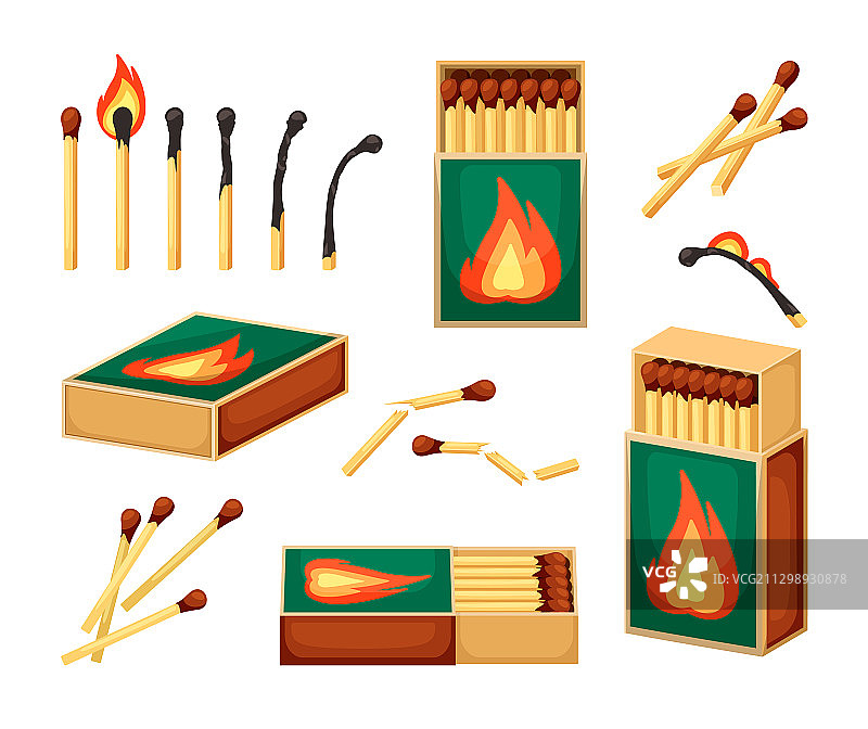 木制火柴安全燃烧系列图片素材