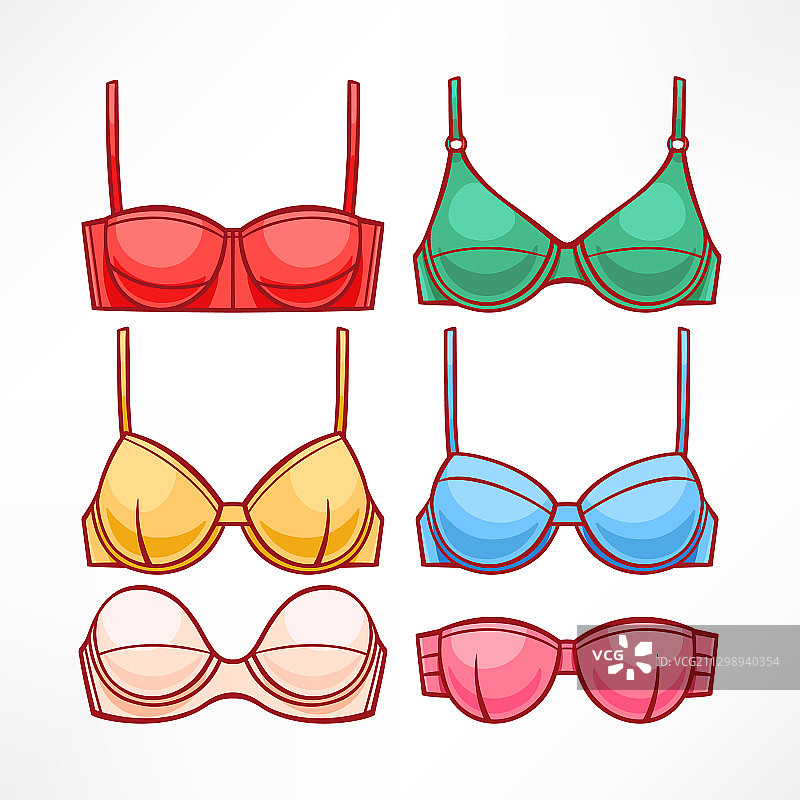 不同颜色的胸罩图片素材