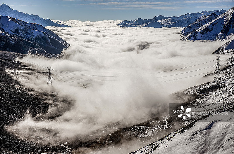 中国康定雪山风光图片素材