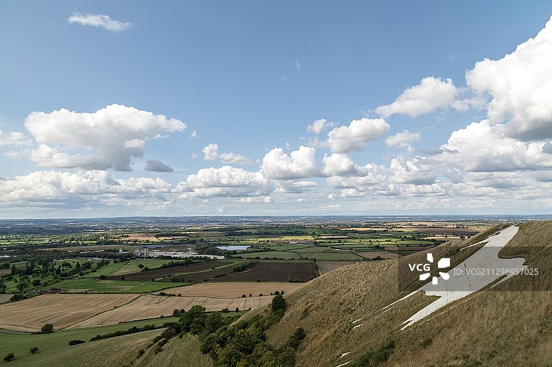 英国布拉顿的农田航拍景色图片素材