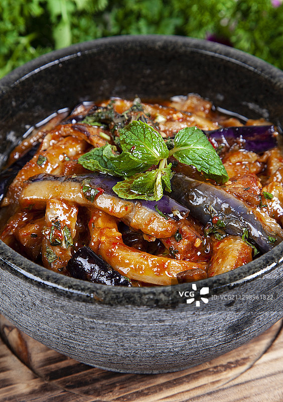 傣味茄子图片素材