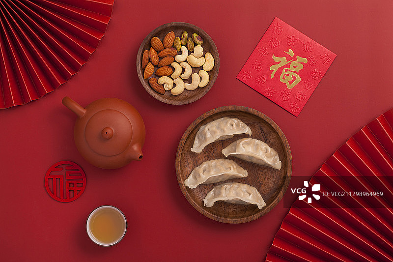 饺子和茶壶图片素材