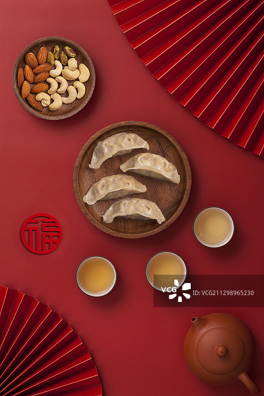 饺子和茶壶图片素材