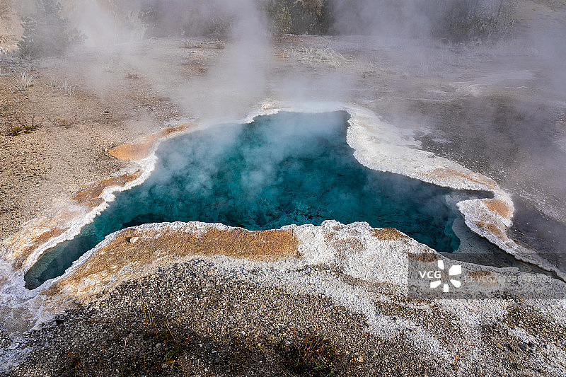 西黄石国家公园温泉图片素材