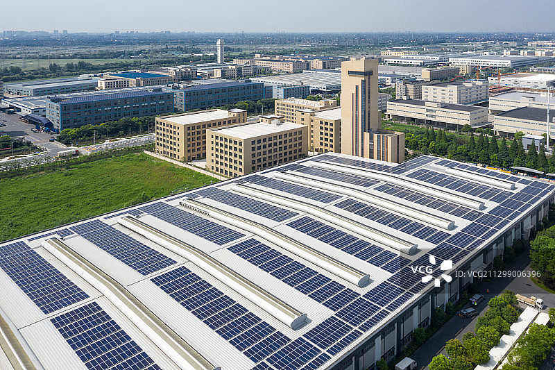 俯瞰工厂厂房图片素材