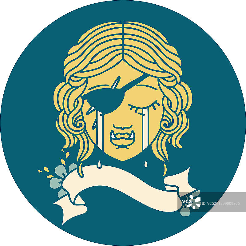 哭泣的兽人盗贼角色面部图片素材