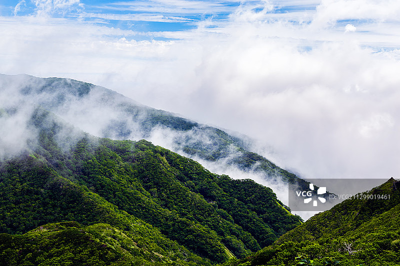 日本涩别山脉风光图片素材
