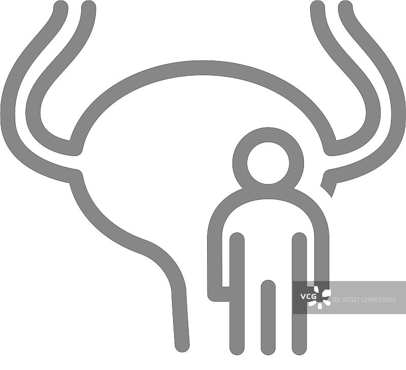 膀胱与人体线条图标图片素材