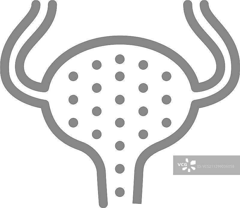 膀胱炎线性图标图片素材