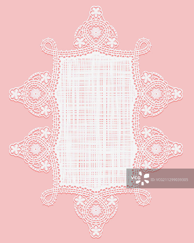 白色蕾丝餐巾图片素材