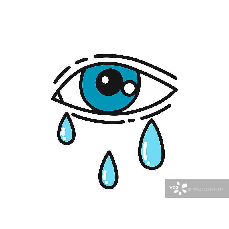 眼泪涂鸦图标图片素材