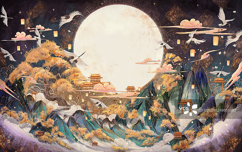中秋节《相思月》图片素材