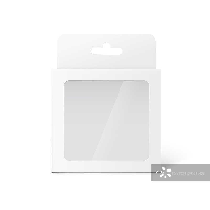 带悬挂标签和视窗的盒子模板图片素材