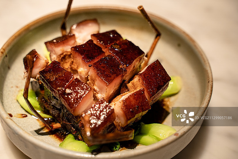 上海菜东坡草扎肉图片素材