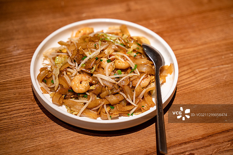 鲜虾海鲜炒粉图片素材