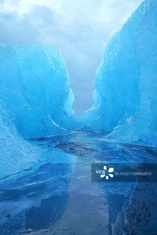 冰岛蓝冰洞 冰貌图片素材