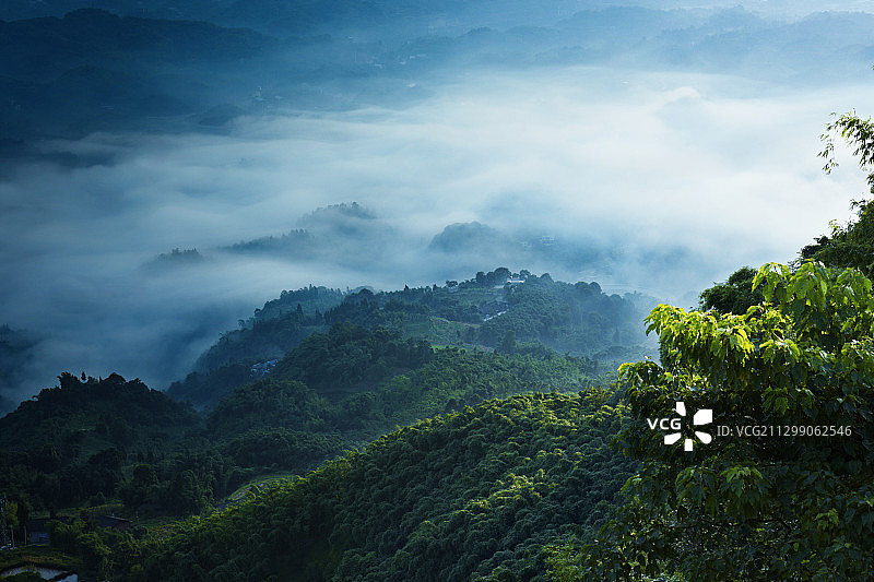赤水望云峰晨雾2图片素材