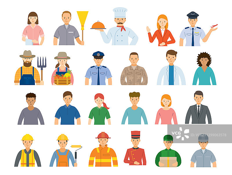 各行各业的人群图片素材