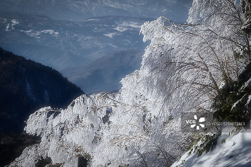 日本Nakano雪山风光图片素材