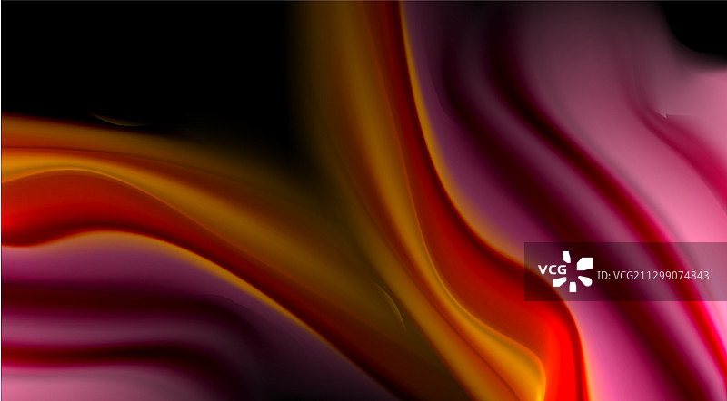 液体颜色在黑色背景上的液体梯度图片素材