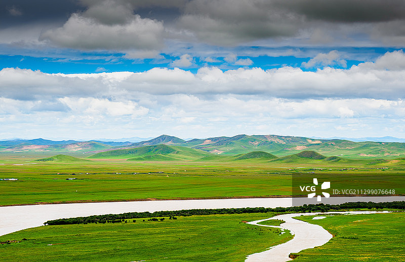 黄河九曲十八弯图片素材