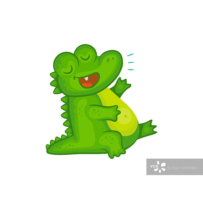 卡通形象：大笑的鳄鱼图片素材
