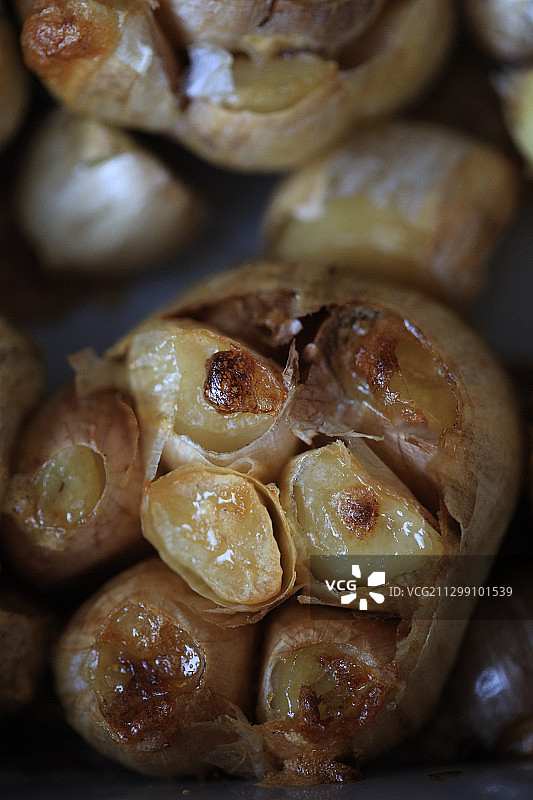 有机烤蒜图片素材