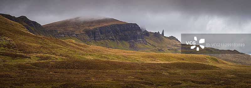 英国波特里天空下的山景图片素材
