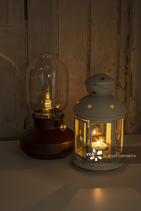 圣彼得堡桌上照明灯特写图片素材