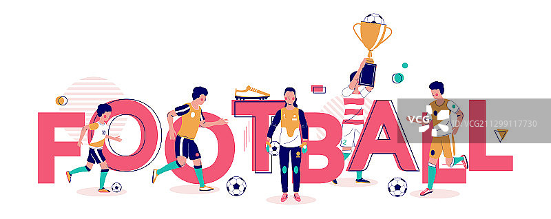 扁平风格足球排版banner模板图片素材