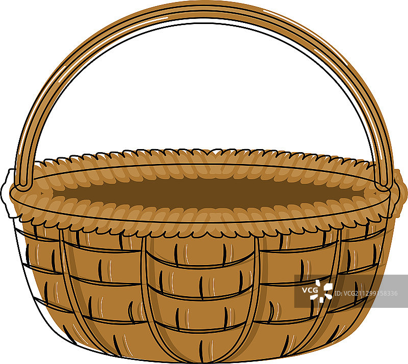 棕色编织篮图片素材