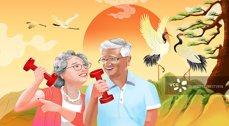 越老远健康图片素材