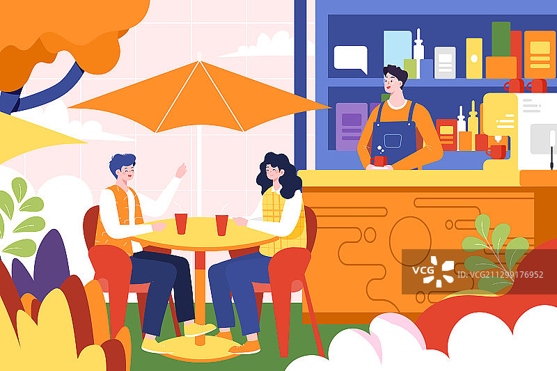 卡通光棍节情人节情侣约会单身男女节日美食电商促销矢量插画图片素材
