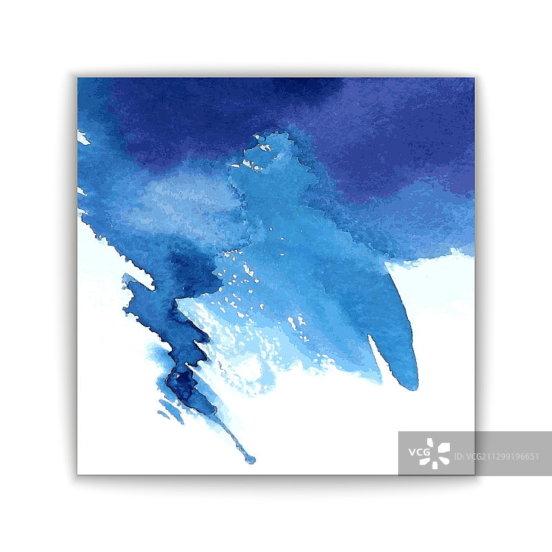 蓝色水彩污渍背景图片素材