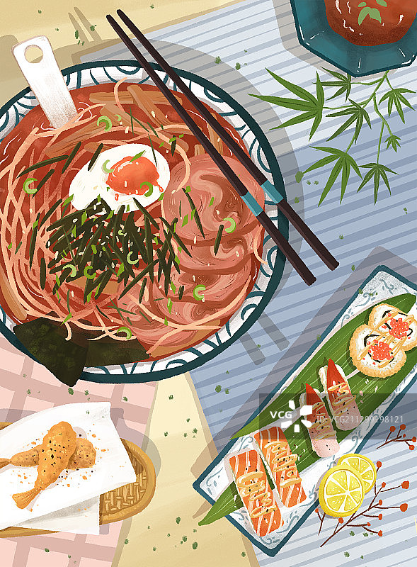 美食插画之日料图片素材