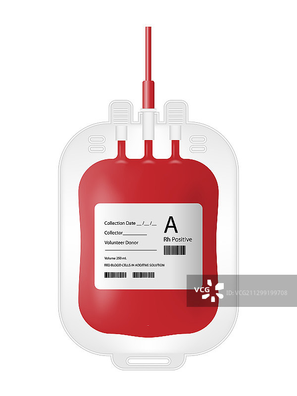 白色背景上的血袋图片素材