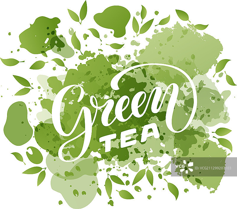 绿茶字样图片素材