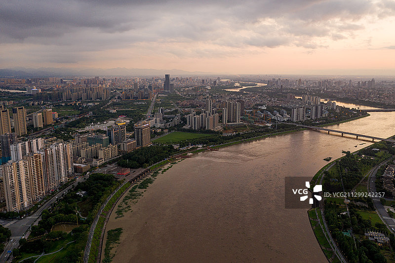 金华金东区航拍图片素材