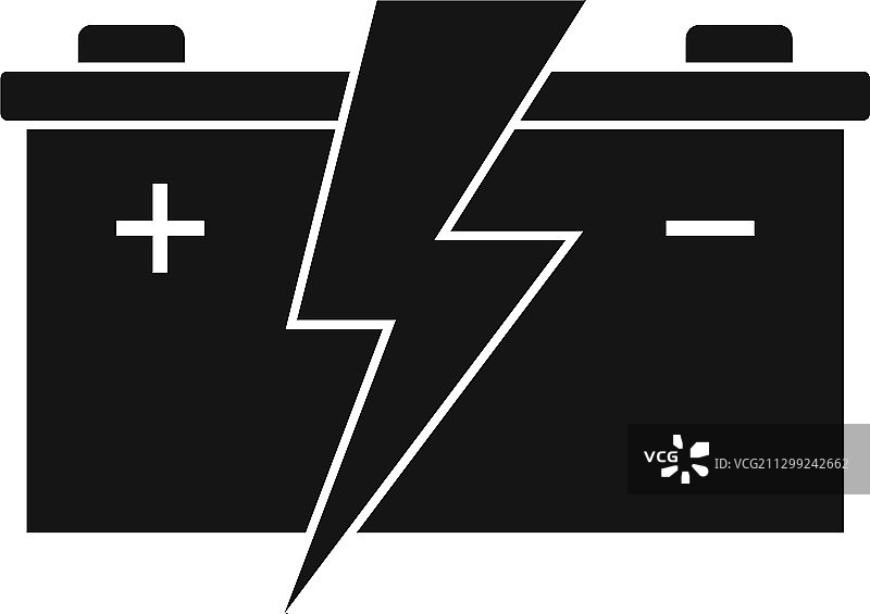 现代汽车电池图标简约风格图片素材