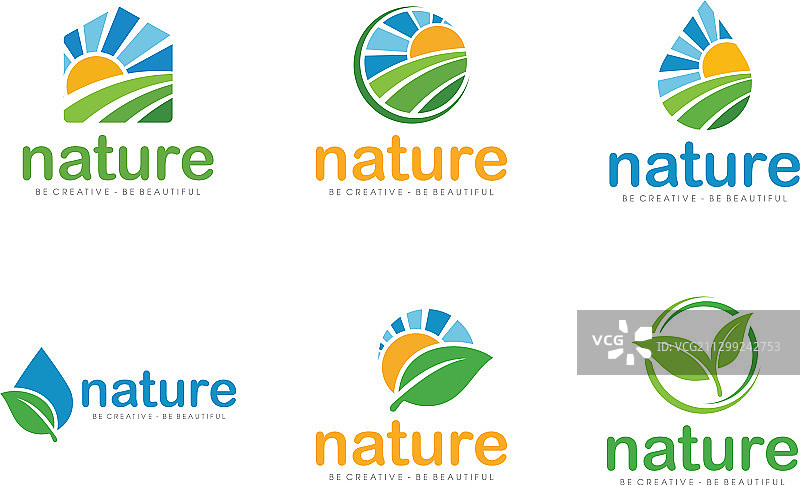 自然logo和农场logo图片素材