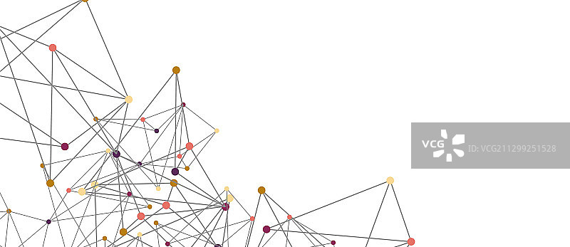 线点连接三角技术图片素材