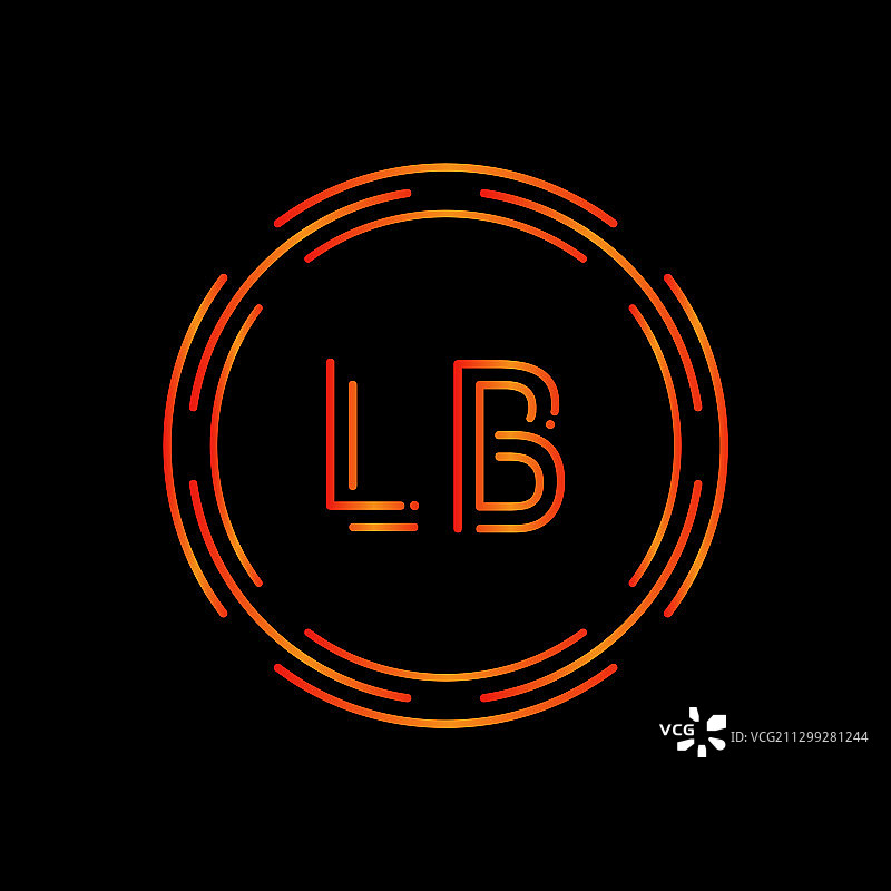 LB字母标志设计模板抽象图片素材