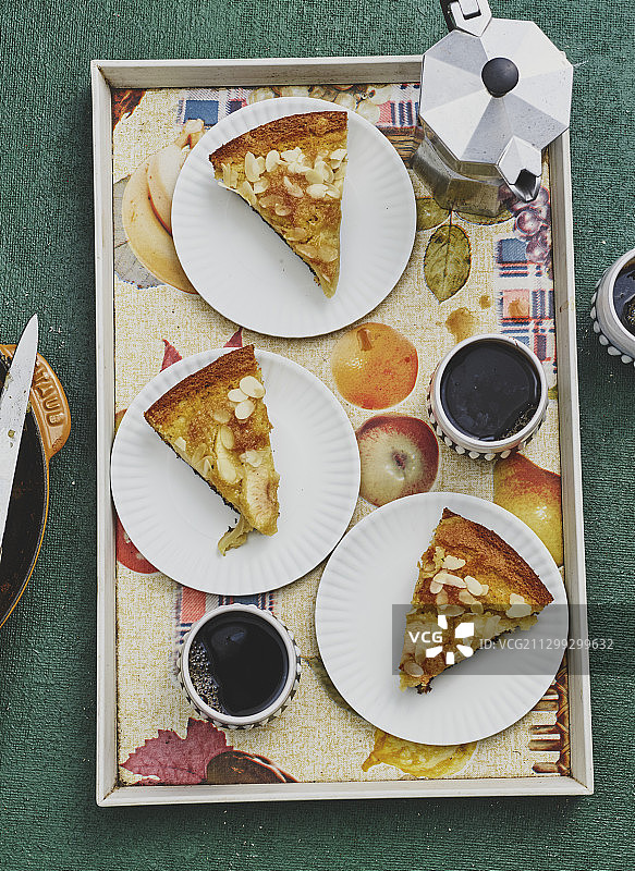 烤盘苹果派图片素材