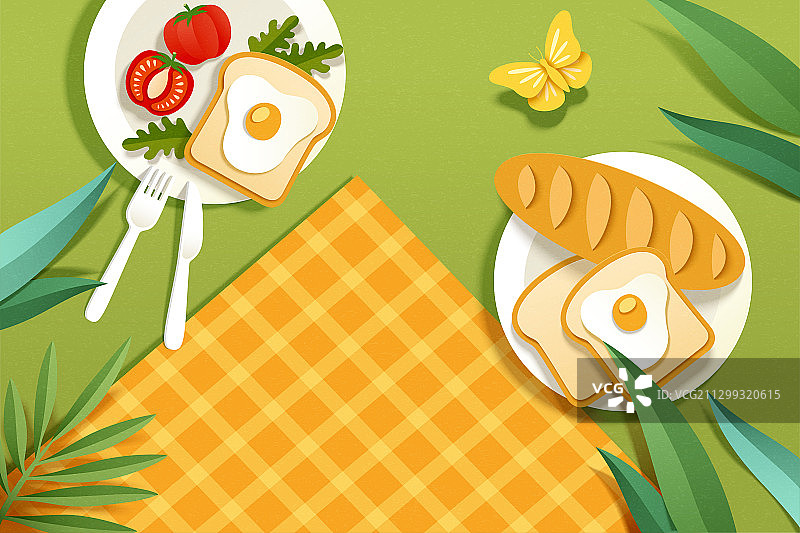 野餐艺术设计背景元素图片素材